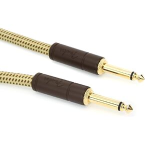 Fender Deluxe Series Instrument Cable, Straight/Straight, Tweed, 10ft