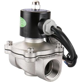 Baomain Electric Solenoid Valve 1 inch AC 220V Water Air NC Valve Steel Stainless 304 Energy-saving - 2W-250-25BJ