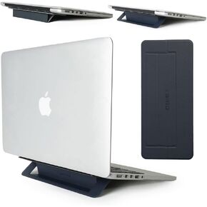 Invisible Slim Laptop Stand - with Reusable Adhesive Sticker - Laptop Stands with Adjustable Angles - Laptop Stand Adjustable Height - Gray