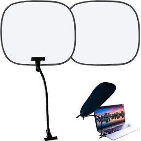 مظلة كمبيوتر محمول للعمل بالخارج، مظلة كمبيوتر محمول مرنة وقابلة للتعديل مقاس 17.7 × 14.1 بوصة، واقي من الشمس مع غطاء مشبك لأجهزة الكمبيوتر المحمول، وكراسي الشاطئ، وعربات الأطفال، والسيارات in Kuwait