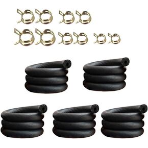 ZHRANXZ 5 Size (2 feet each) NBR Fuel Line Suitable for Small Engines Kawasaki EZGO Gasoline Fuel System Engine Snowmobiles Lawn Mowers Tractors Bicycles Scooters ATV GolfCarts Motorcycles