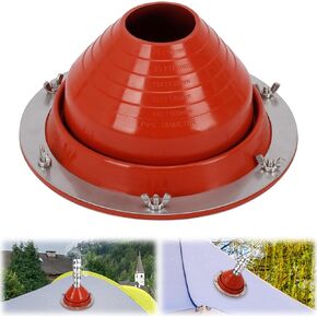 ikare Stove Jack Kit for Tent - 3 to 6 1/4inch Silicone High Temperature Resistant Chimney Duct Sealing Kit for Stove, Yurt, Frontier, Compatible with Triple Wall Pipe Sections