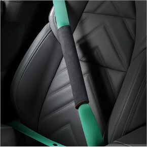 AUCELI 2 Pcs Suede Car Seat Belt Pad Covers, Universal Seatbelt Pad Protector, Soft Comfort Shoulder Strap Cover, Protect Your Shoulders and Neck for Adults and Children, Safe Driving（Black）
