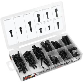 Performance Tool W5237 200pc SAE Hex Screw Assortment With Case