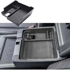 EDBETOS Center Console Organizer Tray Compatible with Nissan Frontier 2022 2023 2024 Pickup Truck Accessories Interior Secondary Armrest Storage Box Insert Tray, USB Cable Hole