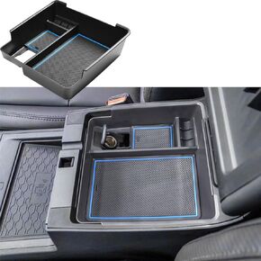 صينية تنظيم وحدة التحكم المركزية EDBETOS متوافقة مع Nissan Frontier 2022 2023 2024 ملحقات شاحنة الالتقاط الداخلية صندوق تخزين مسند الذراع الثانوي، فتحة كابل USB