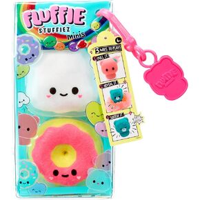 Fluffie Stuffiez Popcorn & Donut Minis Collectible Feature - Surprise Reveal Unboxing Soft and Squishable Tactile Play Fidget DIY