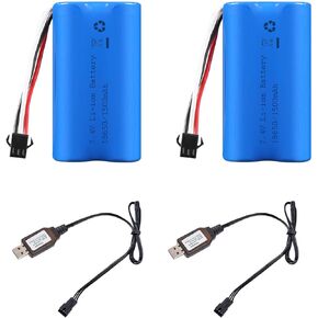 VICMILE 7.4V Li-ion Battery 1500mAh 2S with SM3P Plug Rechargeable RC Battery Fit for Fit for RC Toys RC Car Truck and RC Tank