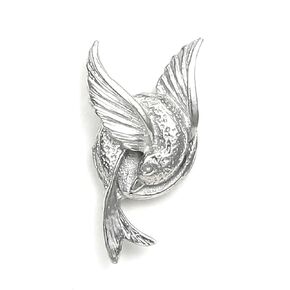 Lovely Bird Scarf Pin with Magnetic Back Closure - Gift Packaged - No holes in Clothes - Handcrafted Pewter Made in USA (Shipped by Amazon Prime)