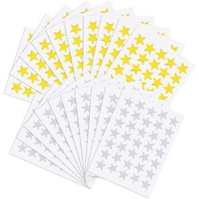 4200 Count Star Stickers Self-Adhesive Foil Star Stickers for Kids Teachers (Gold + Silver)
