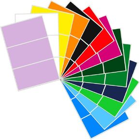 390 Pieces Rectangular Colored Coding Labels Stickers by ELEMGULY,4 x 2 Inch Color- Coding Labels Self Adhesive Solid Colors Tags for Inventory,Office,School and Home Organize(13 Colors)