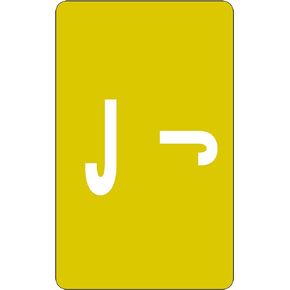 Smead AlphaZ ACCS Color-Coded Alphabetic Label, J, Yellow, 100 Labels per Pack (67180)