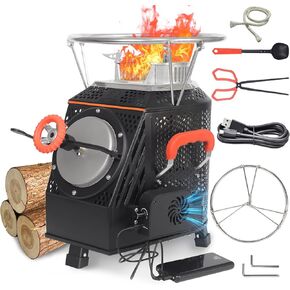 All-in One Multi-Purpose Wood Stove: Design of Smokeless Cooking Wood Burning Stove by Integrating All Stoves Functions, All-instead Tradition of Camping, Outdoor, RV, Self-driving, Family Emergency