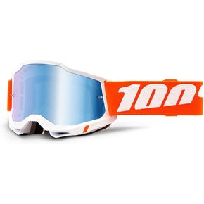 100% Accuri 2 Motocross & Mountain Biking Adult Goggles (Sevastopol - Mirror Blue Lens)