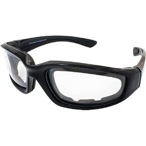 Birdz Oriole Motorcycle Padded Glasses Clear Anti Fog Foam Padding on the Entire Inside of the Glasses