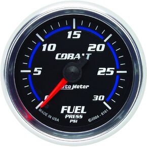 Auto Meter 6161 Cobalt 2-1/16" 0-30 PSI Full Sweep Electric Fuel Pressure Gauge