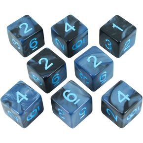 النرد الرمادي والأزرق - مجموعة 8 D6 - "سيد العاصفة" in Kuwait