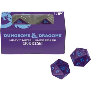 Ultra PRO - 2 D20 Underdark Dice Set for Phandelver and Below: The Shattered Obelisk for Dungeons & Dragons, Polyhedral Dice for DND RPG MTG Games, 20 Sided Dice for Table Games