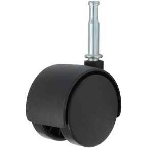 حلول العجلات المزدوجة TWHN-50N-G02-BK عجلة من النايلون بقطر 2 بوصة وغطاء للعجلات غير مكابح، قطر 5/16 بوصة × 1-1/2 بوصة طول جذع رقبة المقبض، نطاق سعة 110 رطل in Kuwait