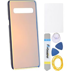 Crown Silver Acrylic Glass Back Panel Cover Replacement for Samsung Galaxy S10 5G with Installation Instruction Tool Kit