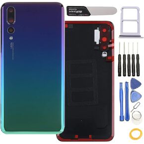 Battery Back Cover Replacement for Huawei P20 Pro CLT-L09 CLT-L29 6.1" Rear Cover Housing Door with Repair Tool Kits (Color: Twilight)