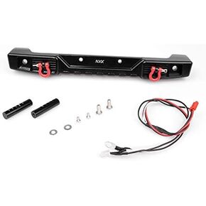 KYX Racing CNC Machined Aluminum Alloy Rear Bumper Set w/Lights Upgrades Parts Accessories for 1/10 RC Crawler Car Axial SCX10 III AXI03007 SCX10.3