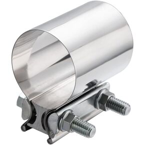 2 inch Butt Joint Exhaust Band Clamp Sleeve 304 Stainless Steel