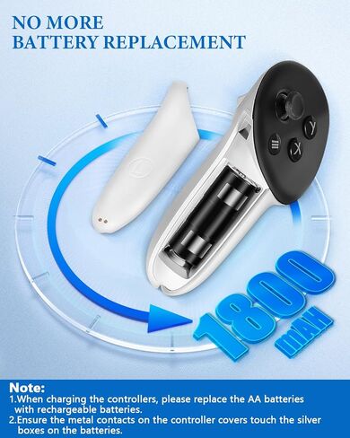 قاعدة شحن Colelulu لـ Meta Quest 3، محطة شحن مغناطيسية لسماعات الرأس وأجهزة التحكم Oculus Quest 3، مع بطاريتين قابلتين لإعادة الشحن وكابل من النوع C، ملحقات أساسية لشحن الواقع الافتراضي in Kuwait