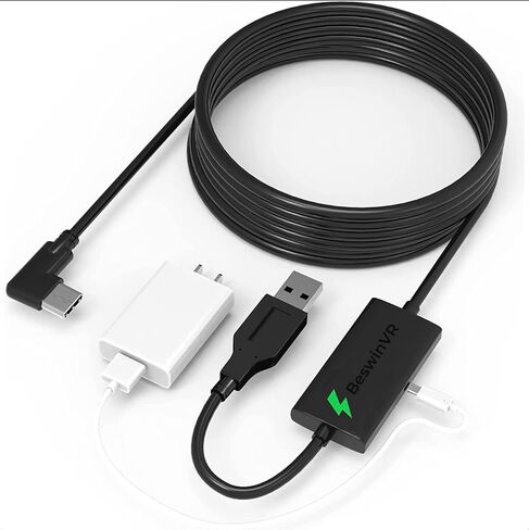 كابل ربط مع منفذ شحن منفصل 16FT/ 5M - لـ Quest 3، Quest 2، Quest pro، Pico 4/Pro، كابل USB 3.0 عالي السرعة لنقل البيانات من النوع A إلى C in Saudi Arabia