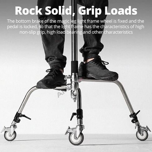 عجلات حامل C احترافية AMBITFUL 3X قطرها 25 مم، عجلات حامل C قطر 75 مم 360 درجة قابلة للتعديل مع وظيفة القفل، عجلات حامل خفيفة لتصوير استوديو الفيديو in Kuwait