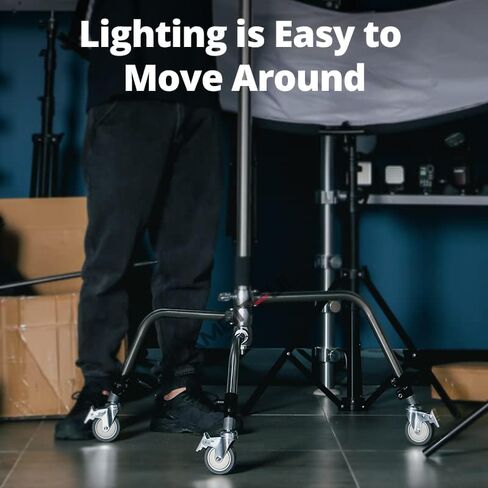 عجلات حامل C احترافية AMBITFUL 3X قطرها 25 مم، عجلات حامل C قطر 75 مم 360 درجة قابلة للتعديل مع وظيفة القفل، عجلات حامل خفيفة لتصوير استوديو الفيديو in Kuwait