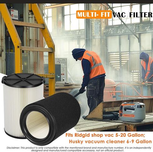VF7000 Replacement Filter for Rigid Shop Vacuums 5-20 Gallon, Wet Application Filters Fits Ridged Wet Dry Vac, Wet Pick Up Filter for Husky Shop Vacuum Filter 6-9 Gallon- 2 Pack in Saudi Arabia