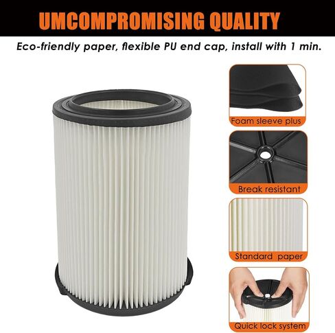 VF7000 Replacement Filter for Rigid Shop Vacuums 5-20 Gallon, Wet Application Filters Fits Ridged Wet Dry Vac, Wet Pick Up Filter for Husky Shop Vacuum Filter 6-9 Gallon- 2 Pack in Saudi Arabia