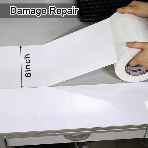 8" White Duct Tape, Industrial Grade 8 inches x 55 Yards (164 ft) Wide Tape Duct, 9 Mil Heavy-Duty, Waterproof, Strong, Flexible, No Residue, for Crafts & Home Improvement in Saudi Arabia