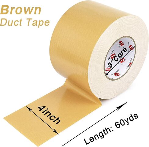 BOMEI PACK 4" Red Duct Tape Wide Roll,4 Inch x 60 Yards,Industrial Grade Duct Tape,Heavy Duty,Waterproof and UV Resistant,Residue Free for Repairing,Home and Craft in Kuwait
