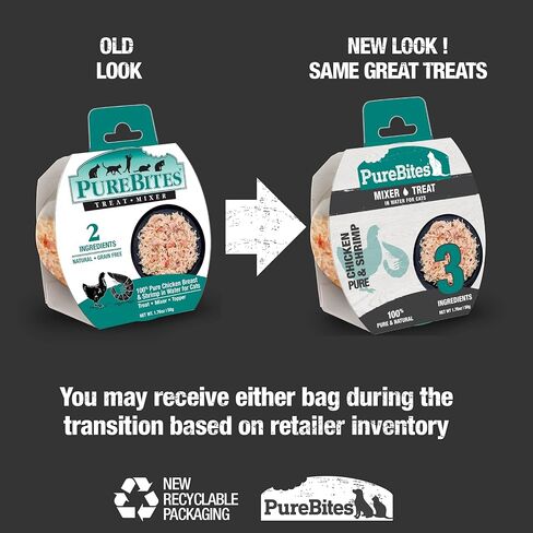 PureBites Mixers - Chicken Breast & Wild Ocean Shrimp in Water for Cats, 1.76oz / 50g in Kuwait