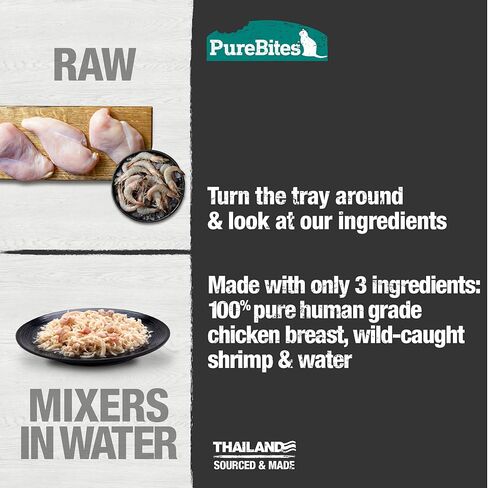 PureBites Mixers - Chicken Breast & Wild Ocean Shrimp in Water for Cats, 1.76oz / 50g in Kuwait