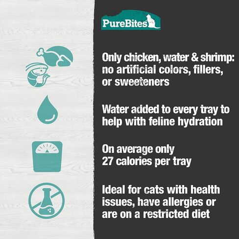 PureBites Mixers - Chicken Breast & Wild Ocean Shrimp in Water for Cats, 1.76oz / 50g in Kuwait