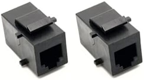 مقبس RiteAV Black RJ11/RJ12 للهاتف Keystone أنثى إلى أنثى (10 عبوات) in Saudi Arabia