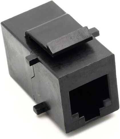 مقبس RiteAV Black RJ11/RJ12 للهاتف Keystone أنثى إلى أنثى (10 عبوات) in Saudi Arabia