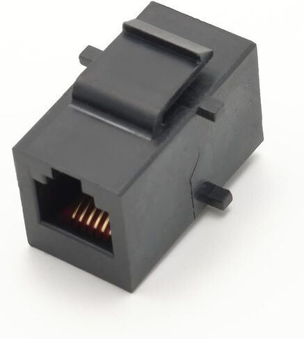 مقبس RiteAV Black RJ11/RJ12 للهاتف Keystone أنثى إلى أنثى (10 عبوات) in Saudi Arabia