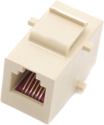مقبس RiteAV Black RJ11/RJ12 للهاتف Keystone أنثى إلى أنثى (10 عبوات) in Saudi Arabia