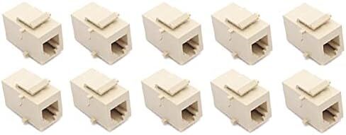 مقبس RiteAV Black RJ11/RJ12 للهاتف Keystone أنثى إلى أنثى (10 عبوات) in Saudi Arabia