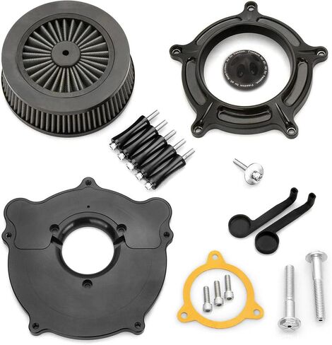 For harley air cleaner filter Sportster Softail Touring street road king glide Dyna for harley davidson air intake filters (Speed 7 style -gray filter, C-For Touring 08-16, Softail 16-17) in Saudi Arabia