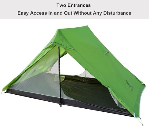 GEERTOP خيمة خفيفة 2 شخص الرحلات خيمة عمودية مقاوم للماء طبقة واحدة خيمة التخييم لحقيبة الظهر المشي لمسافات طويلة السفر في الهواء الطلق in Kuwait