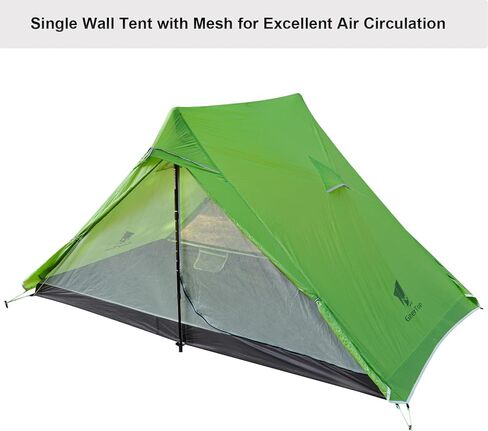 GEERTOP خيمة خفيفة 2 شخص الرحلات خيمة عمودية مقاوم للماء طبقة واحدة خيمة التخييم لحقيبة الظهر المشي لمسافات طويلة السفر في الهواء الطلق in Kuwait