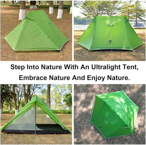 GEERTOP خيمة خفيفة 2 شخص الرحلات خيمة عمودية مقاوم للماء طبقة واحدة خيمة التخييم لحقيبة الظهر المشي لمسافات طويلة السفر في الهواء الطلق in Kuwait