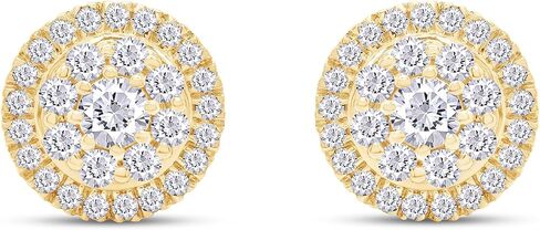 SAVEARTH DIAMONDS Lab Created Moissanite Earrings, 925 Sterling Silver Moissanite Diamond Studs for Women Men,VVS1 Clarity, 18K Gold Plated Small Earrings Studs with Screw Back in Saudi Arabia