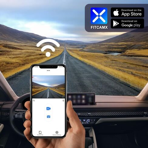 كاميرا قياس Fitcamx 4K مناسبة لهوندا أكورد والهجين 2023 2024 LX Sport EX Touring EX-L (Gen11)، مظهر OEM، فيديو 2160P UHD، واي فاي مدمج وتطبيق، تسجيل حلقة، مستشعر G، التوصيل والتشغيل، بطاقة 64 جيجابايت in Kuwait