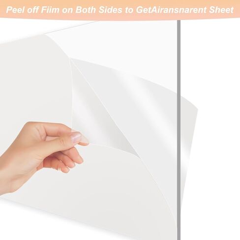 قطعتان من أوراق زجاج شبكي مقاس 8 × 12 بوصة بسُمك 1/8 بوصة (3 مم)، أوراق أكريليك، علامات أكريليك فارغة مصبوبة شفافة لإطارات الصور واللافتات والحرف اليدوية والرسم ومشاريع العرض التي تصنعها بنفسك in Kuwait